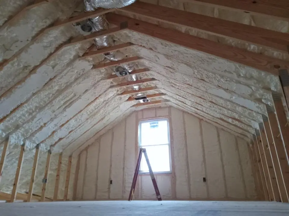 Spray foam roofing application for Crawl Space Insulation project in Todd Creek
